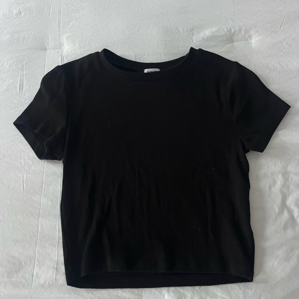 Garage Black Crew Neck Tee